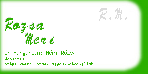 rozsa meri business card