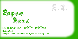 rozsa meri business card